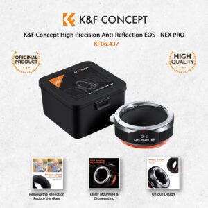 K&F Canon EF/EF-S Lens to Sony E-Mount Camera High-Speed AF Adapter