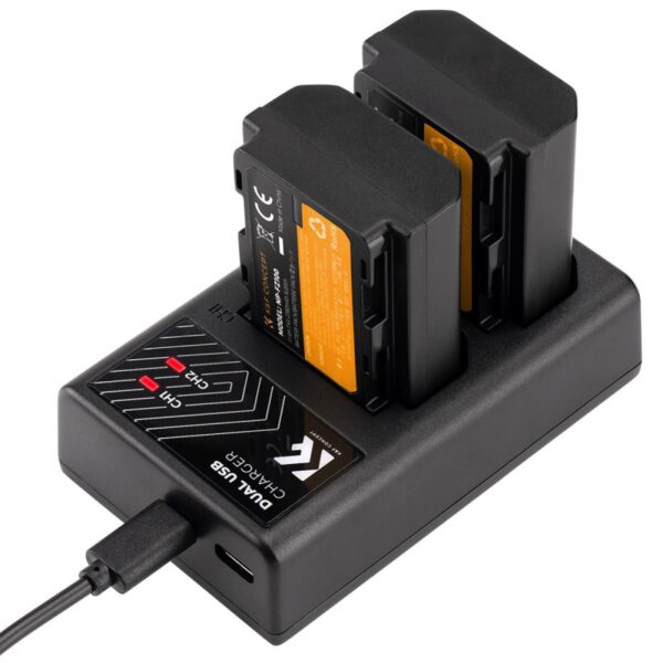 K&F Concept Battery for SONY NP-FZ100 2000mAh 2PCS + Dual Slot Charger