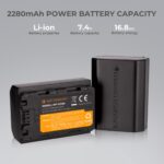 K&F Concept Battery for SONY NP-FZ100 2000mAh 2PCS + Dual Slot Charger