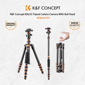 K&F Concept Compact Carbon Tripod BA225