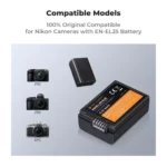 K&F Concept Battery for Nikon EN-EL25 1600mAh 2PCS + Dual Slot Charger - 1 Set Baterai Kamera