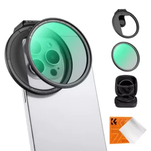 K&F Concept Clip-On Magnetic CPL Filter Kit For iPhone and Samsung S22 S23 Ultra & 67mm Camera lens