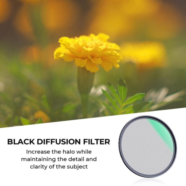 Black Pro-Mist Filter 1 Special Effects Filter Cinematic Look Black Diffusion Effect Filter for Camera Lens Nano-Xcel Series