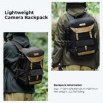 Camera Backpacks for Photographers Travel Bag for Tripod Camera Lence Accessory with laptop compartment and Rain Cover Waterproof Multi-Functional Camera Bags for Dslr Cameras - Backpack 20L Urban Wander 02 (Black)