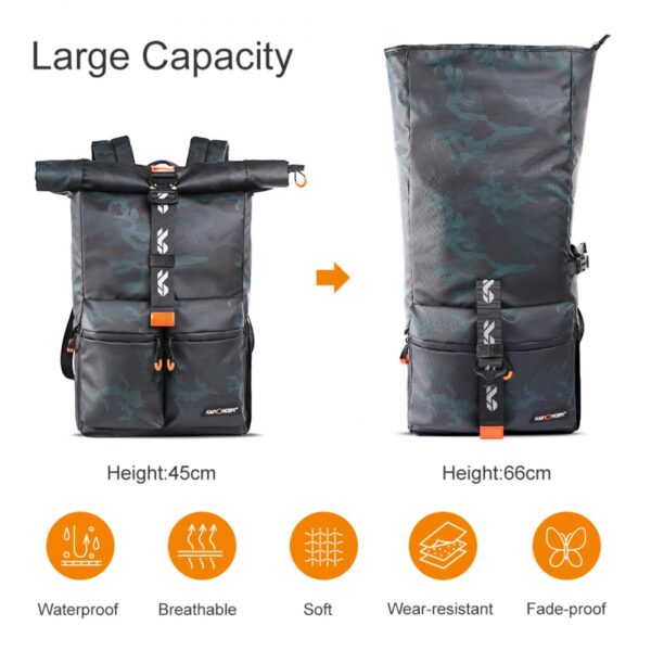 2-in-1 Camera Backpack 20L Travel Camera Bag for DSLR/SLR/Mirrorless 15.6" Laptop Waterproof & Anti-Theft for Photography, Hiking with Rain Cover (Ship to US Only)