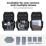 15.6" Camera Backpack Bag 25L with Laptop Compartment for DSLR/SLR Mirrorless Camera Case for Sony Canon Nikon Camera/Lens/Tripod Parts - Backpack 25L Nature Wander 03 (Black)