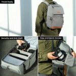 K&F Concept 22L Camera Case for Photographers Large Capacity Camera Bags with Raincover 15.6 Inch Laptop Compartment for Camera Drone Bags - Backpack 22L Nature Wander 11 (Grey)