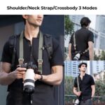 32mm Camera Neck Strap with Quick Release for Photographers, Adjustable Camera Shoulder Sling Strap Compatible for Nikon Canon Sony Olympus DSLR Camera - Strap URBAN WANDER 01 (Green)