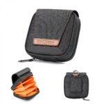 Camera Lens Filter Pouch Case, 4-Pocket Filter Carry Case, Belt Bag Pouch Water-Resistant shockproof and Dustproof Design for 37mm-95mm Filters