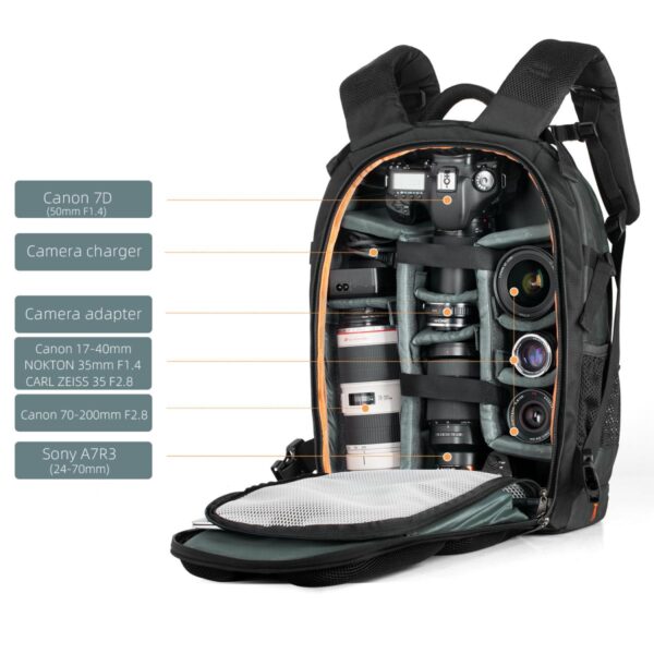 Camera Bag Large Multifunctional Digital SLR Camera Backpack Suitable for Outdoor Travel Photography 31*24*46cm - Backpack 23L Nature Wander 06 (Camouflage)