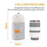 Camera Lens Bag, Protective Lens Pouch Bag 2L, 2-in-1 Neoprene Lens Carry Case Compatible with Multiple Sizes Camera Lens 10*18cm Camera Lens Bag, Protective Lens Pouch Bag 2L, 2-in-1 Neoprene Lens Carry Case Compatible with Multiple Sizes Camera Lens 10*18cmCamera Lens Bag