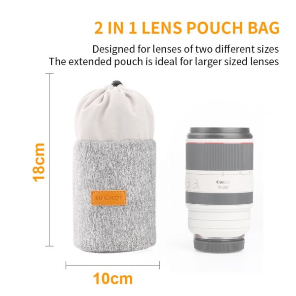 Camera Lens Bag, Protective Lens Pouch Bag 2L, 2-in-1 Neoprene Lens Carry Case Compatible with Multiple Sizes Camera Lens 10*18cm Camera Lens Bag, Protective Lens Pouch Bag 2L, 2-in-1 Neoprene Lens Carry Case Compatible with Multiple Sizes Camera Lens 10*18cmCamera Lens Bag