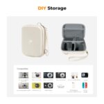 K&F Concept Digital Camera Case, Waterproof & Protective Small Camera Bag, Lightweight Camera Sling Bag with 2 Carrying Ways - Sling Bag 1L Urban Wander 07 (Rice white)