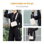K&F Concept Digital Camera Case, Waterproof & Protective Small Camera Bag, Lightweight Camera Sling Bag with 2 Carrying Ways - Sling Bag 1L Urban Wander 07 (Rice white)