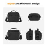 K&F Concept Camera Sling Bag Small Crossbody Camera Case DSLR/SLR/Cute Compact Shoulder Photography Bags for Photographers - Sling Bag5L Urban Wander 05 (Black)