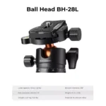 62"/1.6m Aluminum Tripod Lightweight and Portable DSLR Tripod,10KG Load Capacity Ball Head,Quick Release Plate for Travel and Work A234A1