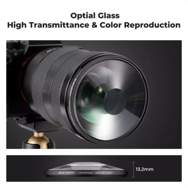 K&F Concept Spiral Halo Filter Premium Optical Glass Halo Swirl Special Effect Filter Nano-B Series