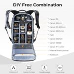 Professional Camera Backpack Large Size Photography Bag Compatible with Camera DSLR, 14.4'' Laptop,Tripod - Backpack 18L Nature Wander 04 (Grey)