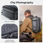 Professional Camera Backpack Large Size Photography Bag Compatible with Camera DSLR, 14.4'' Laptop,Tripod - Backpack 18L Nature Wander 04 (Grey)