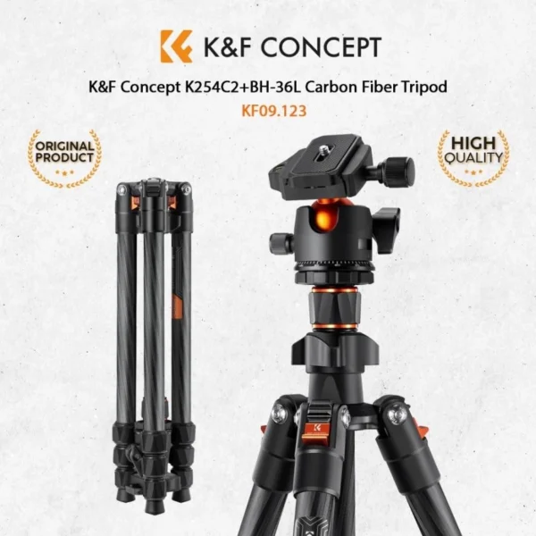 K&F KNF CONCEPT K254C2+BH-36L CARBON FIBER TRIPOD