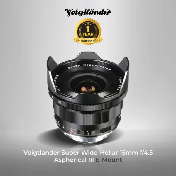 Voigtlander Lens 15mm f4.5 E-M III Super Wide Heliar for Sony E -Mount