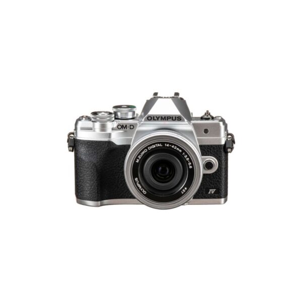 Olympus OM-D E-M10 Mark IV Mirrorless Camera with 14-42mm EZ Lens (Silver)