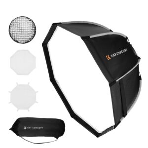 Octagonal Softbox Quick Release Bowens Mount Softbox with Honeycomb Grid Light Diffusers Carrying Bag for Photography Studio Speedlite Flash and Monolight