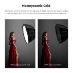 Octagonal Softbox Quick Release Bowens Mount Softbox with Honeycomb Grid Light Diffusers Carrying Bag for Photography Studio Speedlite Flash and Monolight