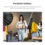 23.6" / 60cm Softbox Parabolic Hexadecagon Compatible with Bowens Mount with Honeycomb Grid Light Diffusers Carrying Bag for Photography Studio Speedlite Flash and Monolight