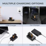 NP-FW50 Battery Charger, Dual Slot Quick Charger for Sony A6000, A6500, A6300, A6400, A7, A7II, A7RII, A7SII, A7S, A7S2, A7R, A7R2, A55, A5100, A5000 Camera