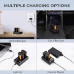 NP-FZ100 Battery Charger, Dual Slot Quick Charger for Sony Alpha A7 III, A7R III (A7R3), A9, a6600, a7R IV, Alpha a9 II Camera