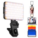 K&F Concept LED Video Light, Clip Fill Light with 4 Color Filter, 2000mAh Rechargeable Conference Light, CRI 95+, 3 Light Modes, Portable Fill Light for Cell Phone, Tablet, Laptop, TikTok Video