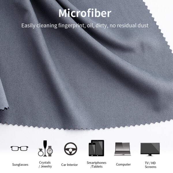 K&F Concept Cleaning cloth set needle one dust-free cleaning dry cloth for Electronics, dark gray, 4 pieces, 40.6*40.6cm , opp bag packaging