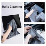 K&F Concept Cleaning cloth set needle one dust-free cleaning dry cloth for Electronics, dark gray, 4 pieces, 40.6*40.6cm , opp bag packaging