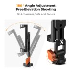 K&F Concept Metal Phone Tripod Mount,Universal Smartphone Stand with 2 Cold Shoe Mount, Adjustable Cellphone Holder for Horizontal and Vertical Shooting, Compatible with iPhone/Samsung and All Phones