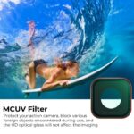 GOPRO Hero 9/10/11/12/13 Action Camera MCUV Protection Camera Lens Filter, High-Definition Lens, Anti-reflection Green Film, Waterproof and Scratch-Resistant