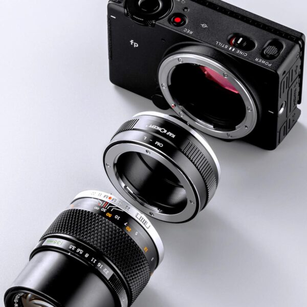 OM-L Manual Focus Compatible with Olympus OM SLR Lens to L Mount Camera Body Lens Mount Adapter