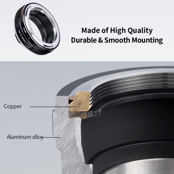 K/AR-L Manual Focus Compatible with Konica AR Lens to L Mount Camera Body Lens Mount Adapter