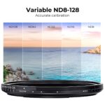 82mm Magnetic Variable ND8-ND128(3-7 Stop) Lens Filters + Magnetic Filter Basic Ring Kit with 28 Multi-Layer Nano-Xcel Series