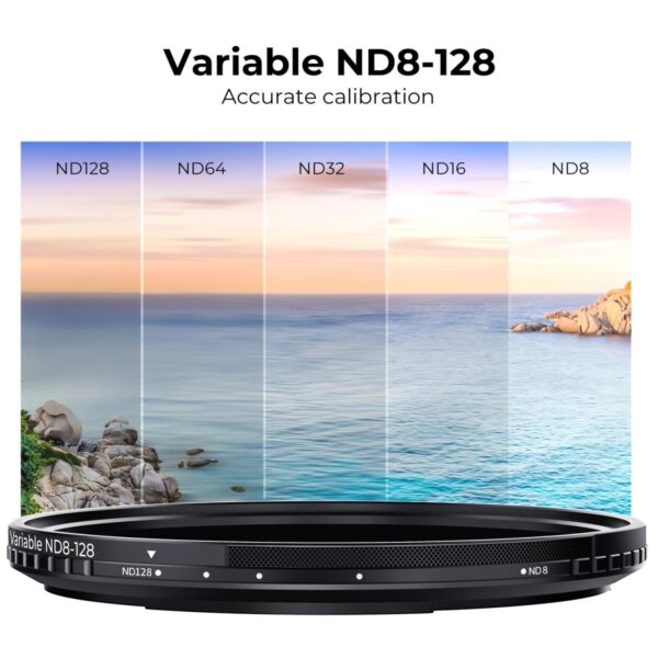 82mm Magnetic Variable ND8-ND128(3-7 Stop) Lens Filters + Magnetic Filter Basic Ring Kit with 28 Multi-Layer Nano-Xcel Series