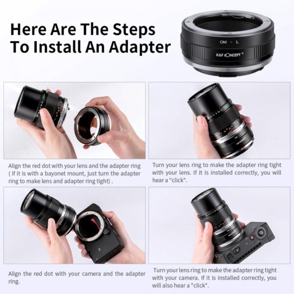 OM-L Manual Focus Compatible with Olympus OM SLR Lens to L Mount Camera Body Lens Mount Adapter