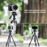 70"/1.77m Lightweight Aluminum Tripods for Photograph and Live Streaming Model K234A0+Video Head