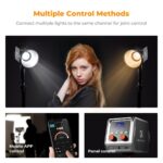 K&F Concept PL-60B 60W COB Photography light with Built-in 4500mAh Battery, supports Type-C PD Fast Charging, 12 Light Effects, Video Light for Shooting on The Move with Handle and Storage Bag