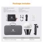 K&F Concept PL-60B 60W COB Photography light with Built-in 4500mAh Battery, supports Type-C PD Fast Charging, 12 Light Effects, Video Light for Shooting on The Move with Handle and Storage Bag