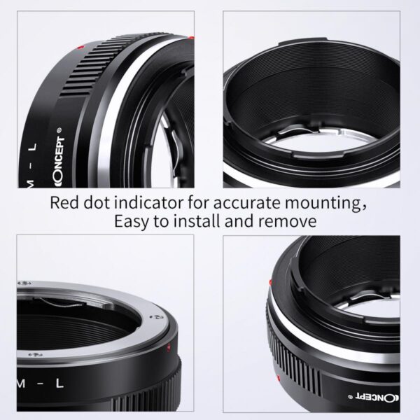 OM-L Manual Focus Compatible with Olympus OM SLR Lens to L Mount Camera Body Lens Mount Adapter