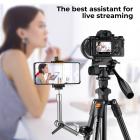 70"/1.77m Lightweight Aluminum Tripods for Photograph and Live Streaming Model K234A0+Video Head