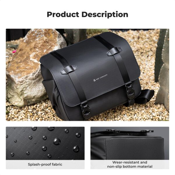 K&F Concept Camera Sling Bag 10L Camera Crossbody Shoulder Backpack DSLR/SLR/Mirrorless Camera Compact Case Photography Bags - Sling Bag 10L Urban Wander 10 (Black)