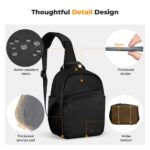 Camera Sling Bag Small Camera Crossbody Shoulder Backpack DSLR/SLR/Mirrorless Camera Compact Case Photography Bags 5L - Urban Wander 08 (Black)