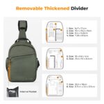 Camera Sling Bag Small Camera Crossbody Shoulder Backpack DSLR/SLR/Mirrorless Camera Compact Case Photography Bags 5L - Urban Wander 08 (Green)