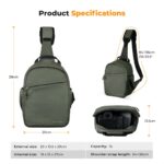 Camera Sling Bag Small Camera Crossbody Shoulder Backpack DSLR/SLR/Mirrorless Camera Compact Case Photography Bags 5L - Urban Wander 08 (Green)